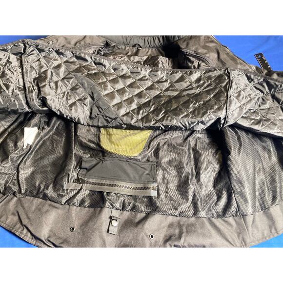 NEW HWK Motor Sports Motorcycle Jacket Coat Womens XXL Armor Elbow Back Pads - Picture 14 of 16